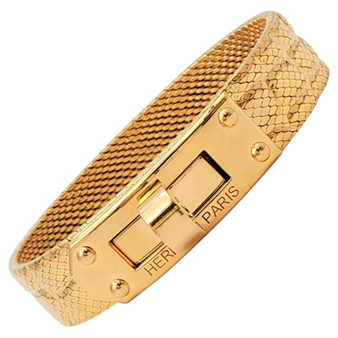 hermes pm gold plated bracelet|Hermes kelly bracelet yellow gold.